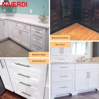 NAIERDI 2 "~ 24'' สแตนเลสตู้จับเส้นผ่าศูนย์กลาง 10 มม.ประตูห้องครัวTบาร์จับดึงลูกบิดเฟอร์นิเจอร์ฮาร์ดแวร์ 6