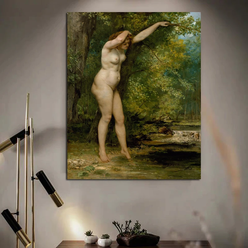 Картина на холсте Gustave Courbet The Young Bather домашнее украшение для гостиной Современная