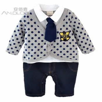 

2-pcs Baby clothes boy romper baby winter clothes new born Long Sleeve Kids Boys Jumpsuit clothes infant onesie costume