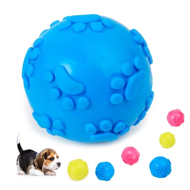 Jouets Pour Chiens De Compagnie Isolés. Balle En Caoutchouc