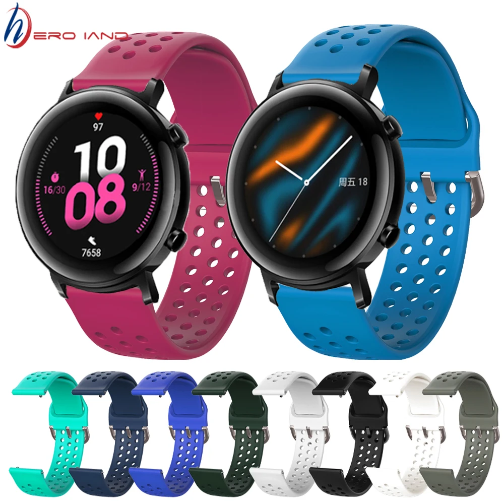Ремешок для смарт-часов Huawei Watch GT 2 42 мм 20 браслет Honor Magic Samsung Active | Электроника