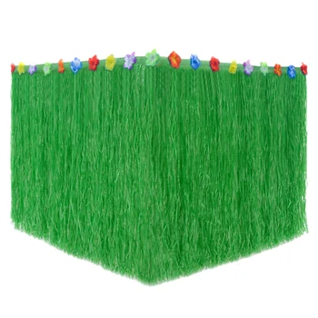 

Hawaiian Straw Table Skirt Raffia Fringe Party Decoration for Graduation Ceremony or Costume Party 276CMx75CM