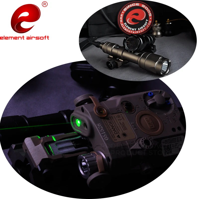 Светодиодный фонарь Element Airsoft PEQ 15 тактическая ламсветильник Surefir M600 зеленый лазер