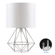 Декоративная тканевая навесная настольная домашняя ресторанная штепсельная вилка в металлической клетке для кафе, отеля, спальни, Геометрическая Настольная лампа для гостиной, прихожей