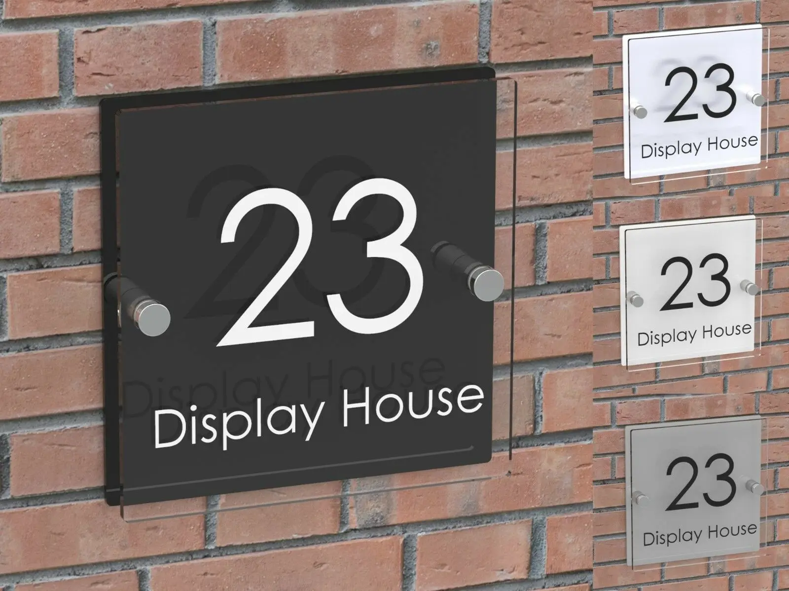 

Displaypro House Number Plaque Clear Acrylic Door Sign Name Business Plaques
