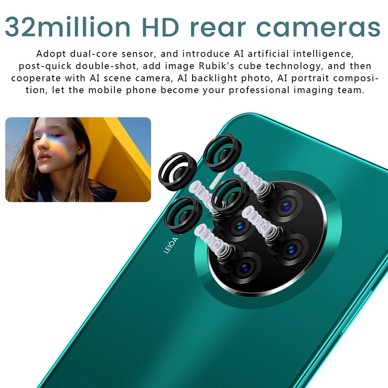  6.1 Inch Mate33 Pro HD Screen 1GB RAM 8GB ROM 10 Core Android 9.1 Smartphone US&EU Plug