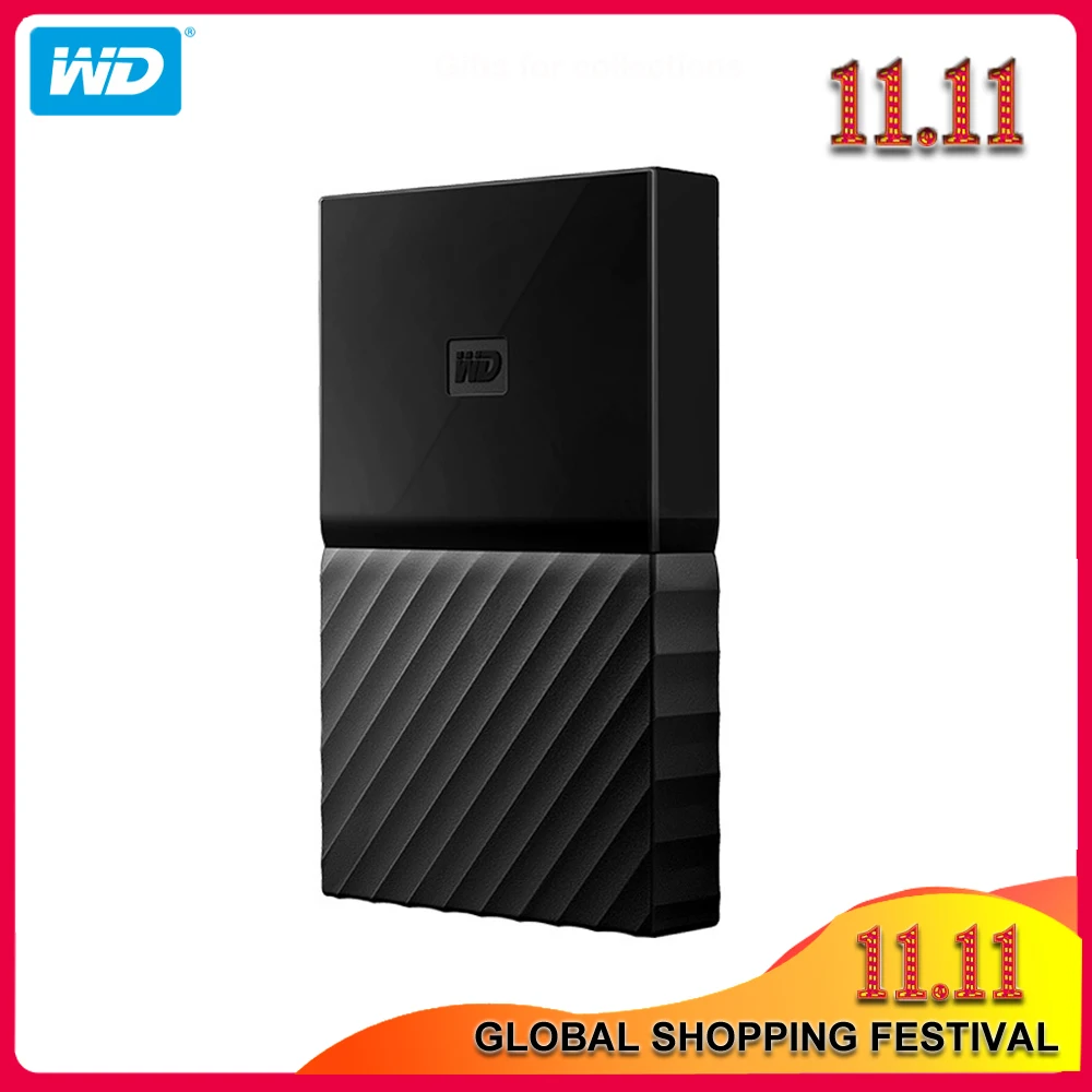 

100% Original Western Digital My Passport HDD 1TB 2TB 4TB USB 3.0 Portable External Hard Drive Disk with HDD Cable Windows Mac