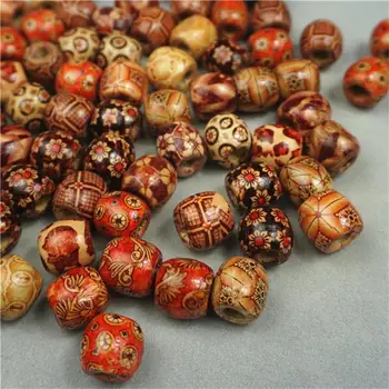 

100pcs/lot 12mm Vintage Natural Big Hole Wood Beads Fit Necklace Bracelet Charm Loose Wood Spacer Beads for Diy Jewelry Making