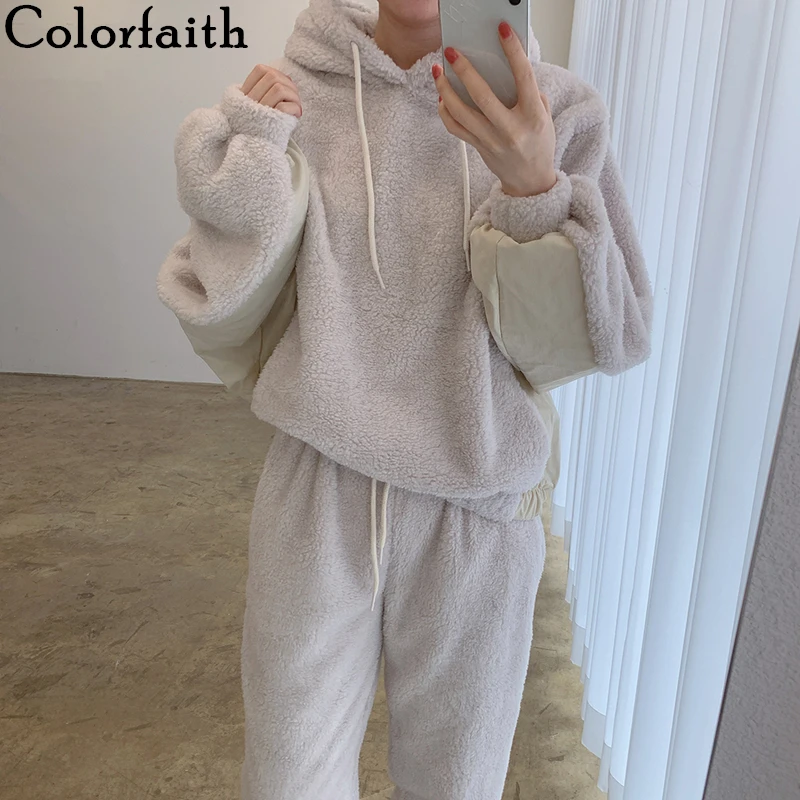 Colorfaith/Новинка 2021 года Сезон осень-зима Женские комплекты Комплект из 2 предметов