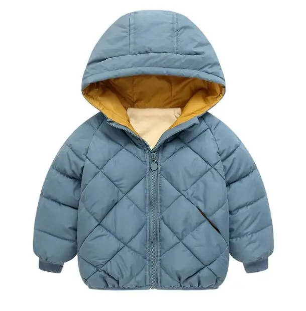Куртка для маленьких мальчиков и девочек; сезон осень-зима; теплое пуховое пальто; куртка; одежда Бэтмена; Рождественская Детская одежда; одежда для Хеллоуина - Цвет: Blue