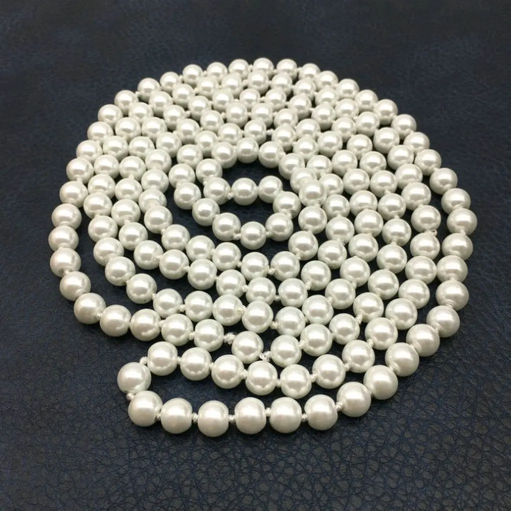 Pendant Necklace For Women Imitation Pearl Bead Long Necklace Multilayer Choker Elegant Party Pearl Jewelry