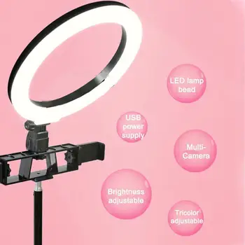 

26CM Selfie Ring Light Adjustable Table Tripod Remote Light Led Photography Lamp Ring Tiktok Phone For Youtube Lighting Phone