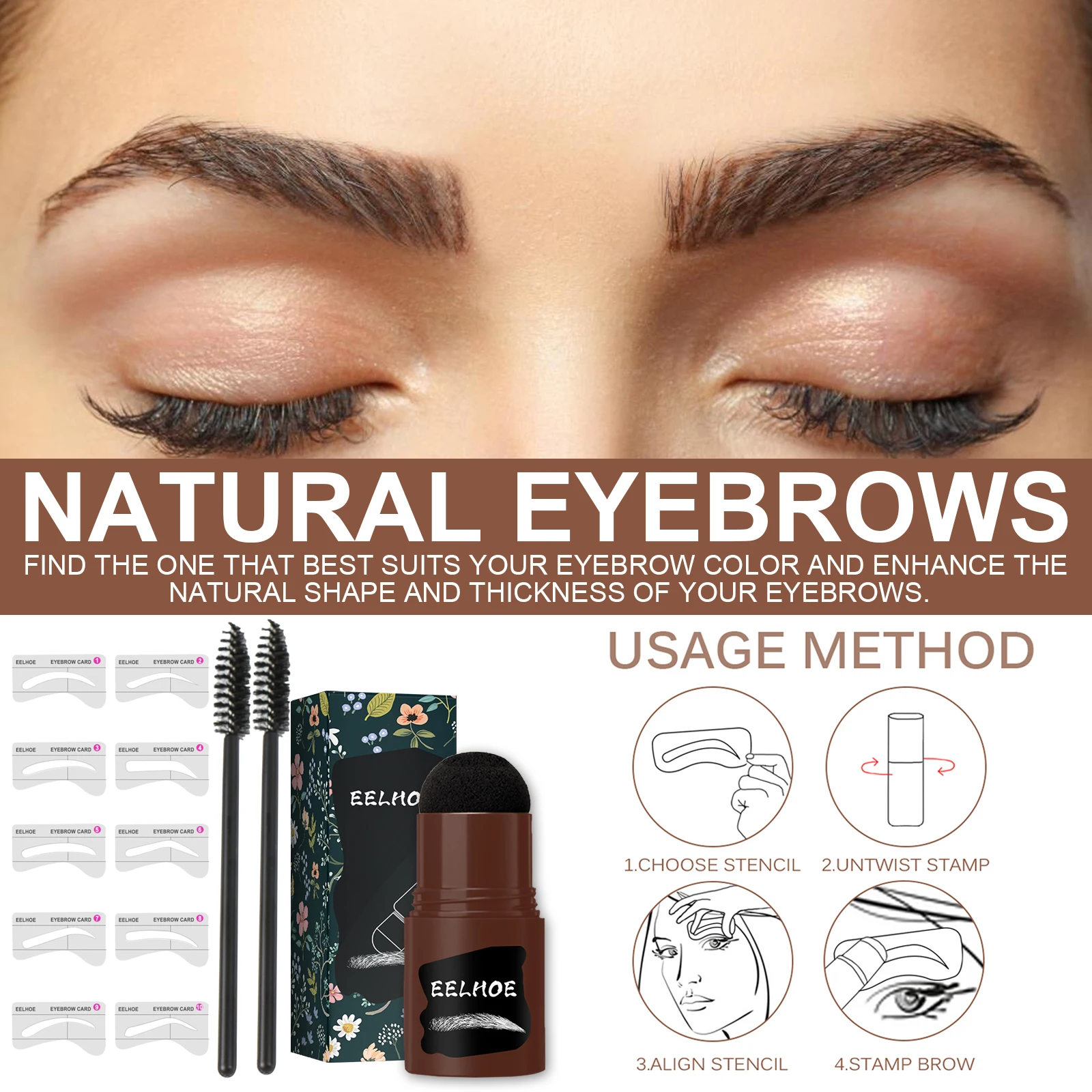 Waterproof Eyebrow Shaping Kit Natural Continuous Eyebrow 