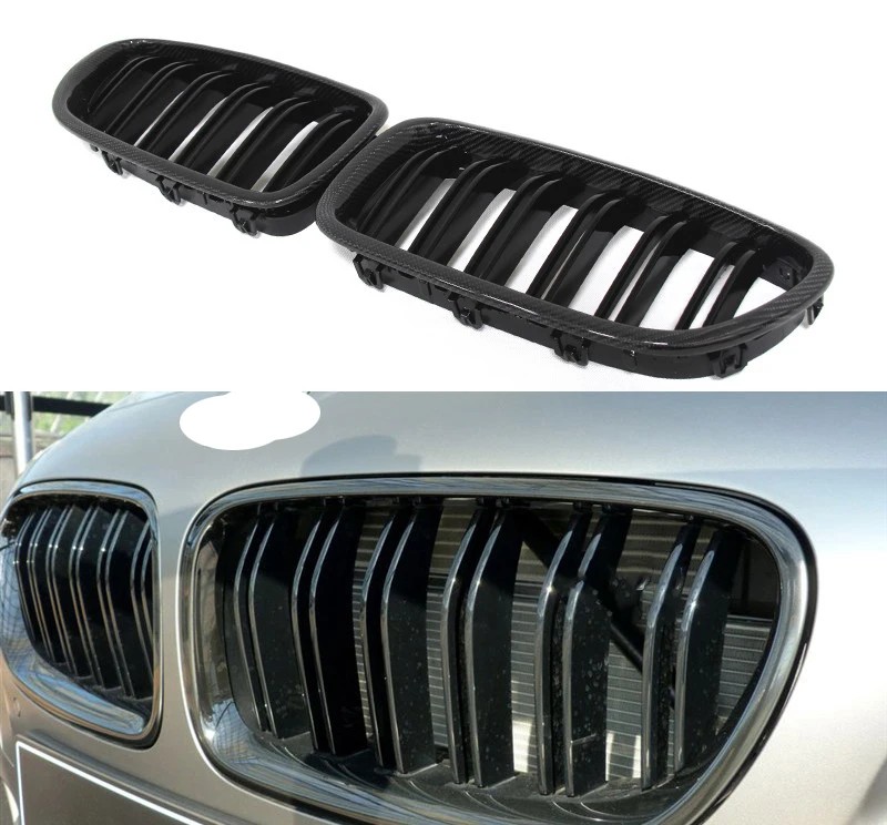 F10双线亮黑碳纤中网