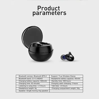 

Mini Bluetooth Earphone TWS In-ear Stereo Sports HIFI Wireless Earbud with Charging Pod AS99