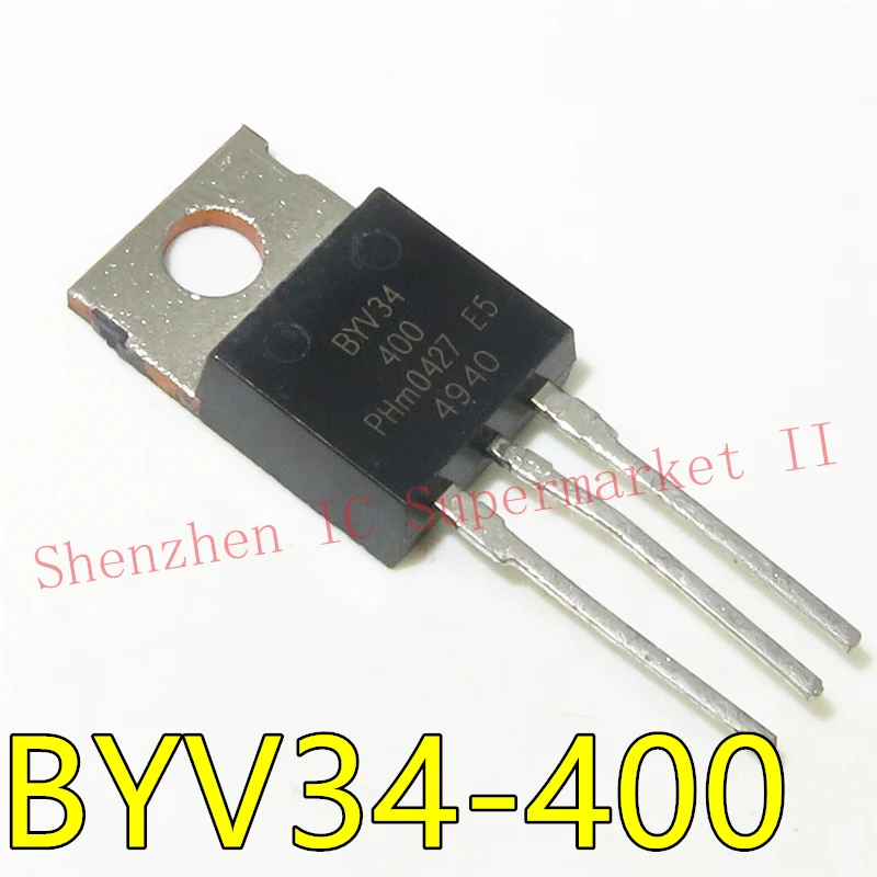 10 шт./лот BYV34-400 400 В 20A TO-220 двойные выпрямительные диоды ultrafast | Электронные