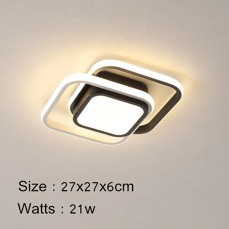 Modern LED Ceiling Lights With Remote Dimmable Square Rectangle Lighting Black Led Ceiling Lamps for Living Room Bedroom Kitchen cloud ceiling light Ceiling Lights