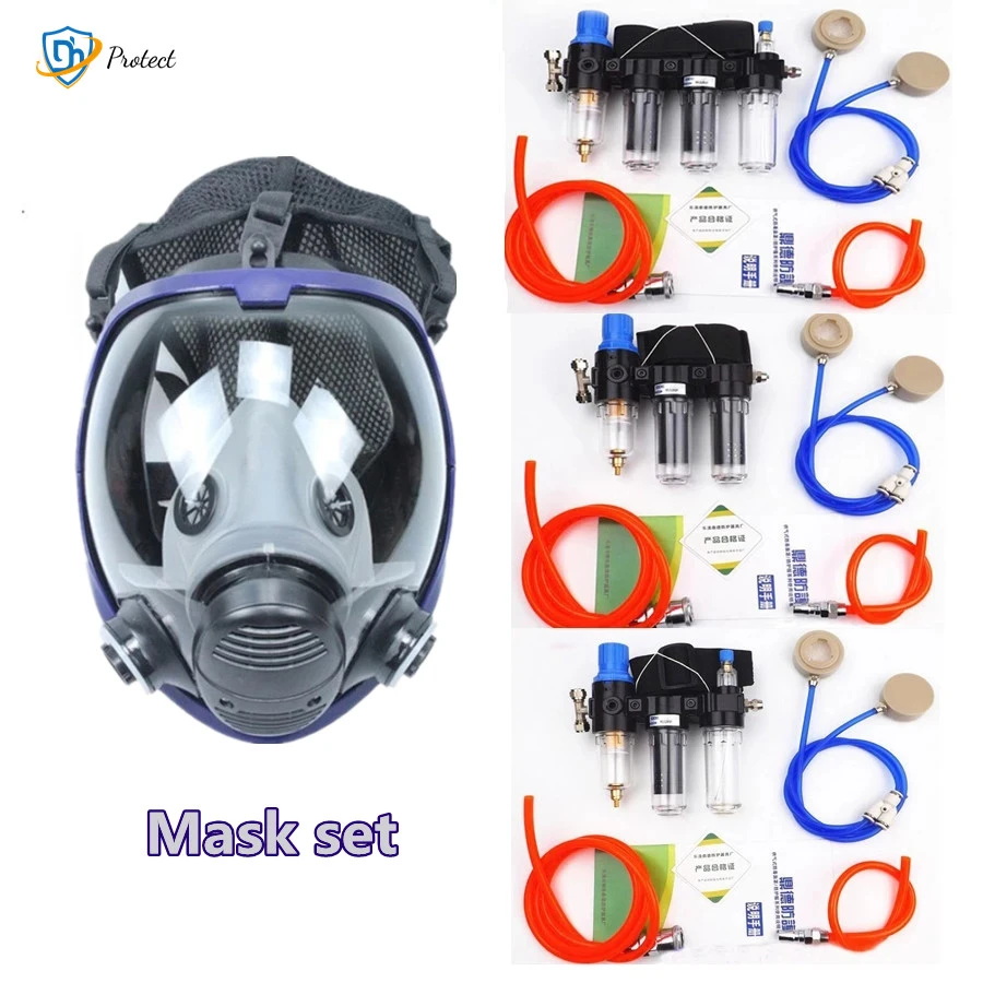Three-In-One Function Supplied Air Fed Respirator System Use For 6200 6800 7502 series Full Face Gas Mask hunting harness