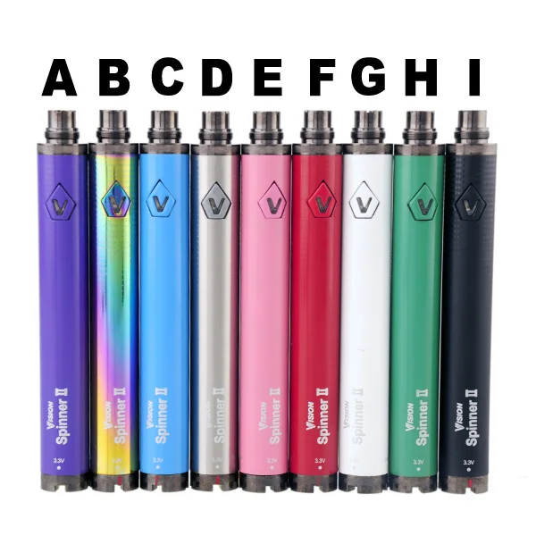 

Vision Spinner II Twist Battery Electronic Cigarette EGo Twist Variable Voltage 510 and EGO Thread E Cig Rechargeable Battery
