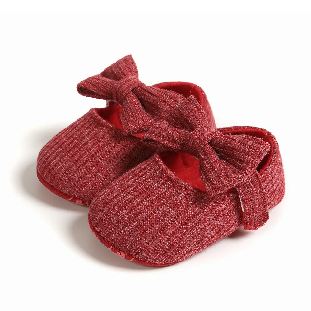 Spring And Autumn 0-1 Year Old Woolen Bow Baby Princess Shoes Toddler Baby Newborn Shoes Girl 6To 12 Month Infant Little Girls Spring And Autumn 0-1 Year Old Woolen Bow Baby Princess Shoes Toddler Baby Newborn Shoes Girl 6To 12 Month Infant Little Girls
