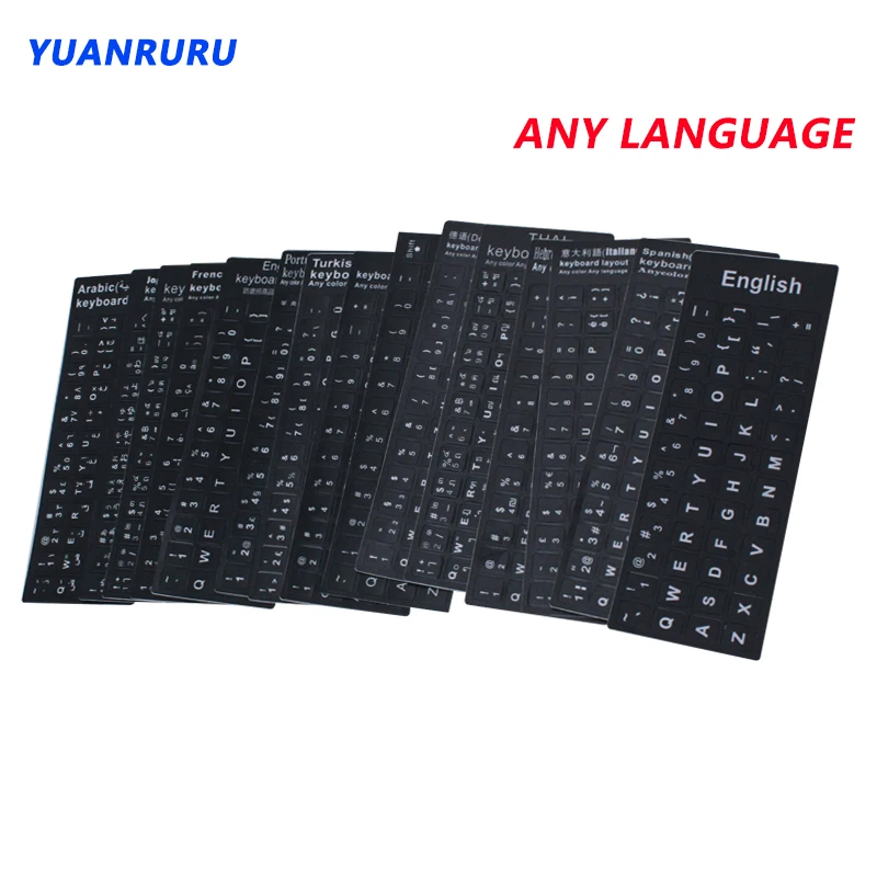 Russian English Letters Keyboard Stickers for Notebook Computer Desktop Keyboard Covers Keyboard Letter Stickers