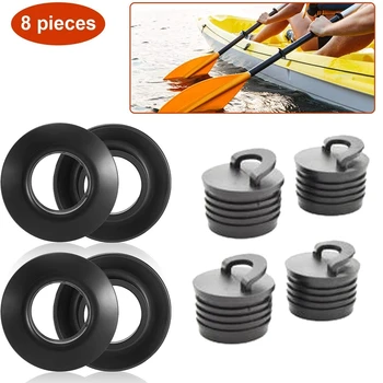 

8 Pieces Kayak Paddle Drip Rings Kayak Boat Scupper Stoppers Kayak Accessories for Kayak Canoe Oars Replacement