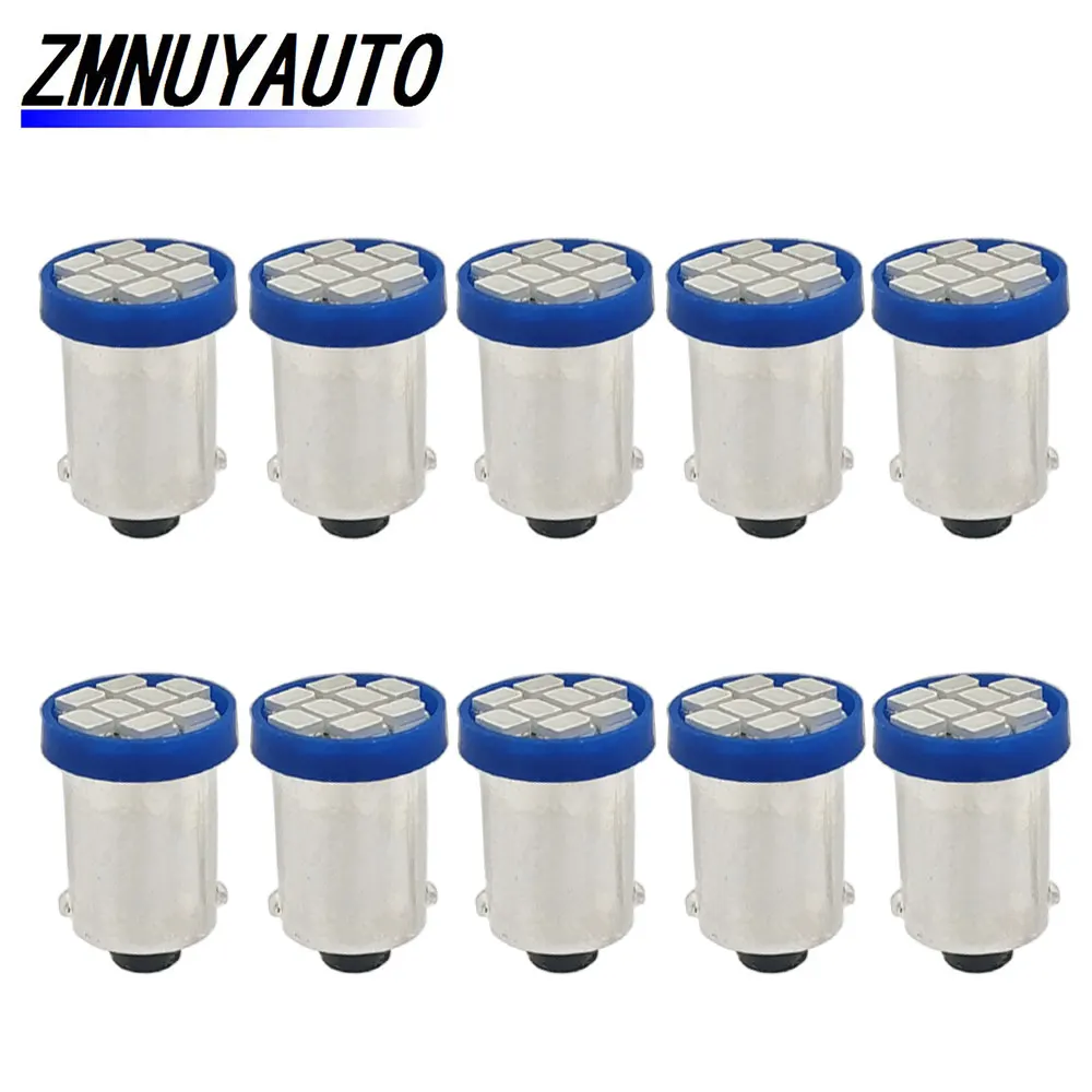 50 шт. BA9S T11 T4W светодиодный H6W ная лампа 8SMD 3020 Автомобильная светодиодсветильник с