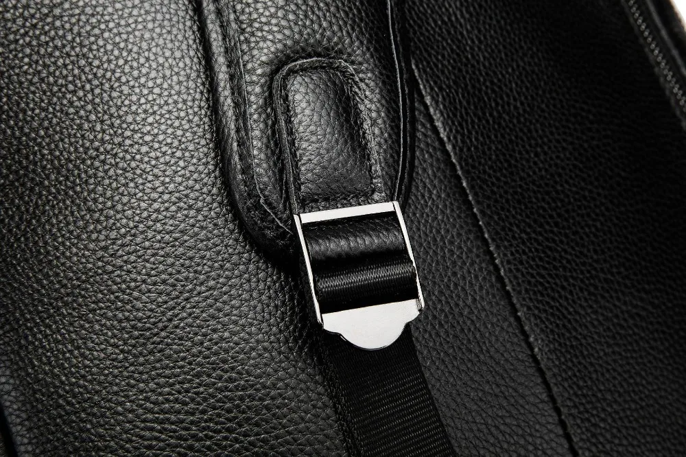 Nesitu Высокое качество большой черный натуральная кожа 14 ''ноутбук для женщин и мужчин рюкзаки из воловьей кожи мужские дорожные сумки M80588