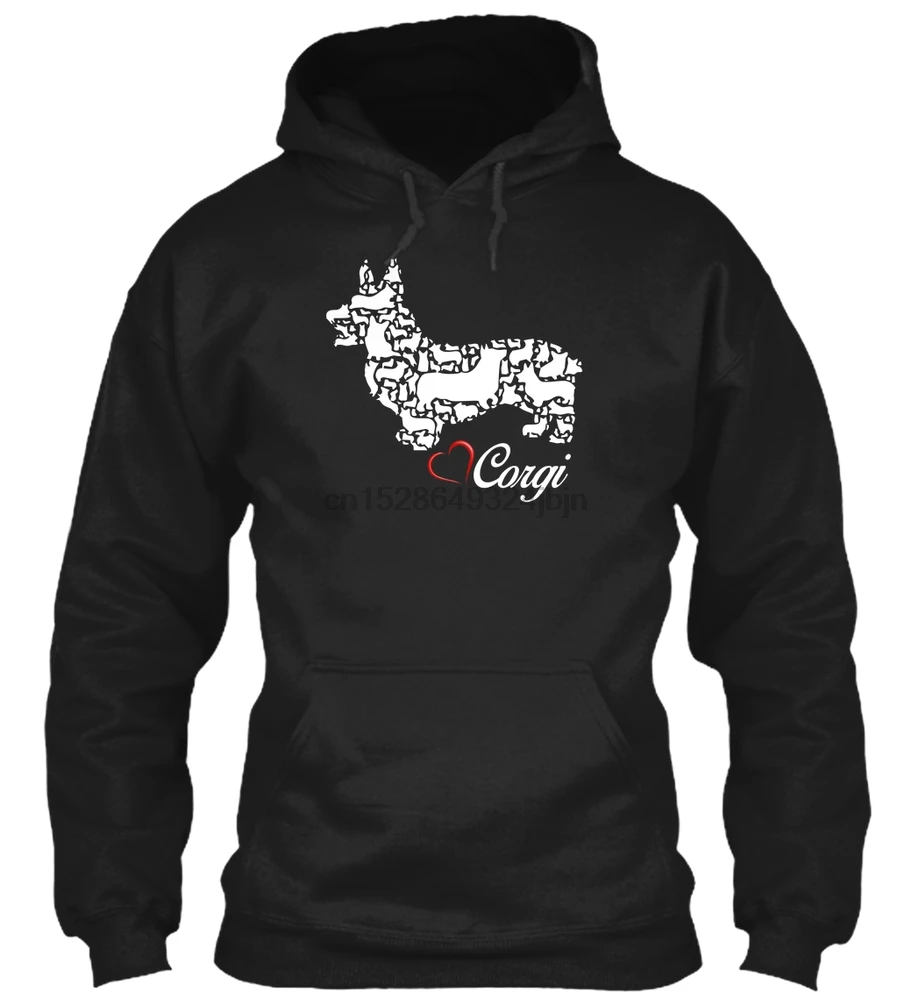 Мужская толстовка с длинным рукавом, Новая женская уличная одежда Love for Corgi