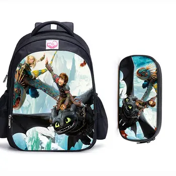 

Fashion Child Cartoon How to Train Your Dragon Backpack Boy School Bags Bagpack for Kids Girl Student Book Bags Mochila 16 inch