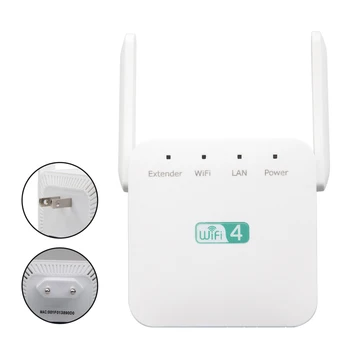 

Besegad 300Mbps 2.4GHz Wireless WiFi Internet Signal Booster Amplifier Repeater Range with 2 External Antennas for Office