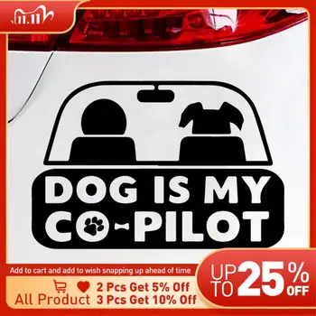 

Cute Dog Is My Copilot car stickers Decal Vinyl Decal For Rearview Mirror Head Engine Cover Windows decoration accessories