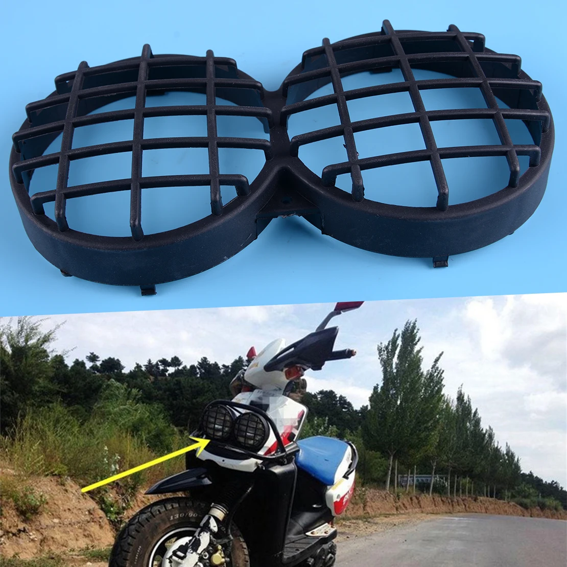 Scheinwerfer abdeckung Kühlergrill schutz Moped Scooter für Yamaha BWS100 Honda. Scheinwerfer abdeckung Kühlergrill schutz Moped Scooter für Yamaha BWS100 Honda.