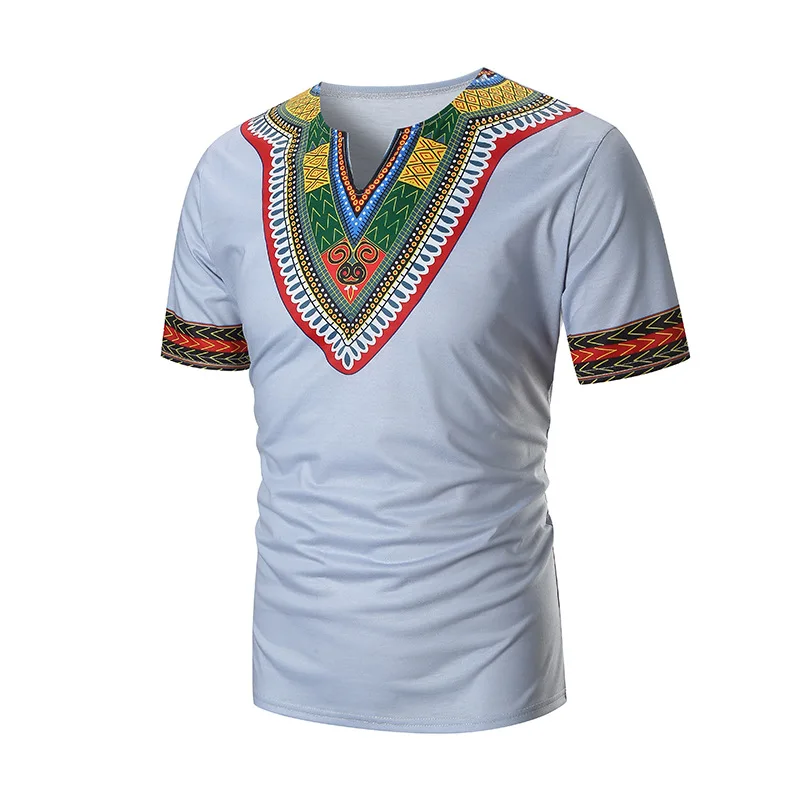Летняя футболка с короткими рукавами в Африканском этническом стиле