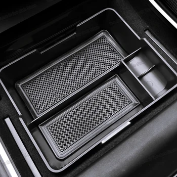 

Lsrtw2017 for Tesla Model 3 Car Armrest Storage Olate Box Trims Interior Accessories 2018 2019 2020