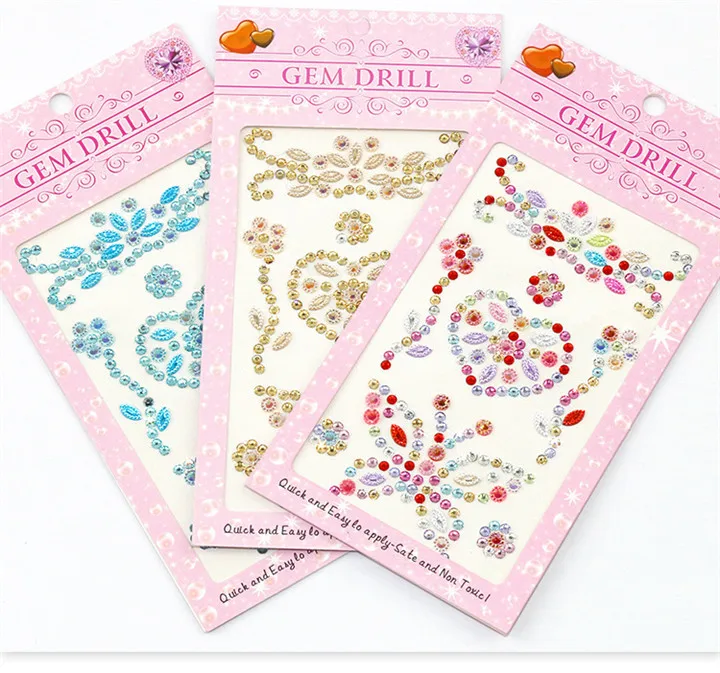 2   Flat-back Beads Rhinestones Stickers For Phone Shell Nail Sticker Diy Jewelry Marking Butterfly Pattern Colorful Crystal Sticker