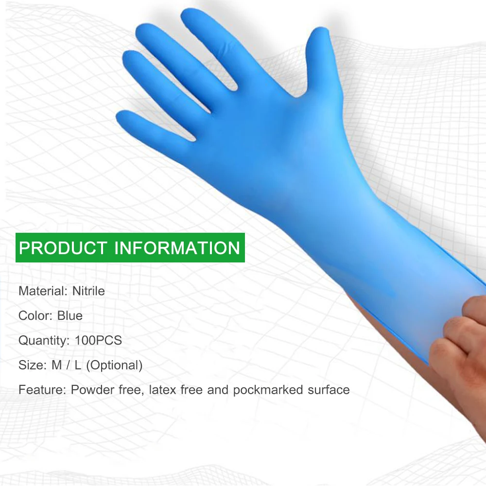 Одноразовые нитриловые перчатки латексные Бесплатные для уборки дома ресторана