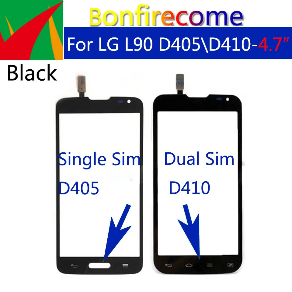 10 шт./партия сенсорный экран для LG L90 Dual D410 D405|Сенсорные панели (тачскрин)| |