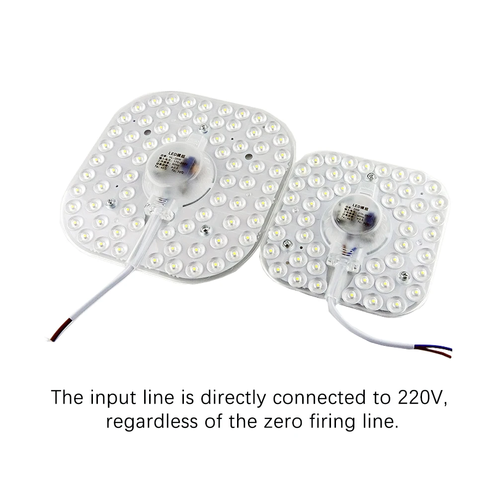 10Pcs/Lot 220V LED Module White 12w18w 24w 36w Replacement Light Source Square Modules Lamp Panel for Ceiling Lights