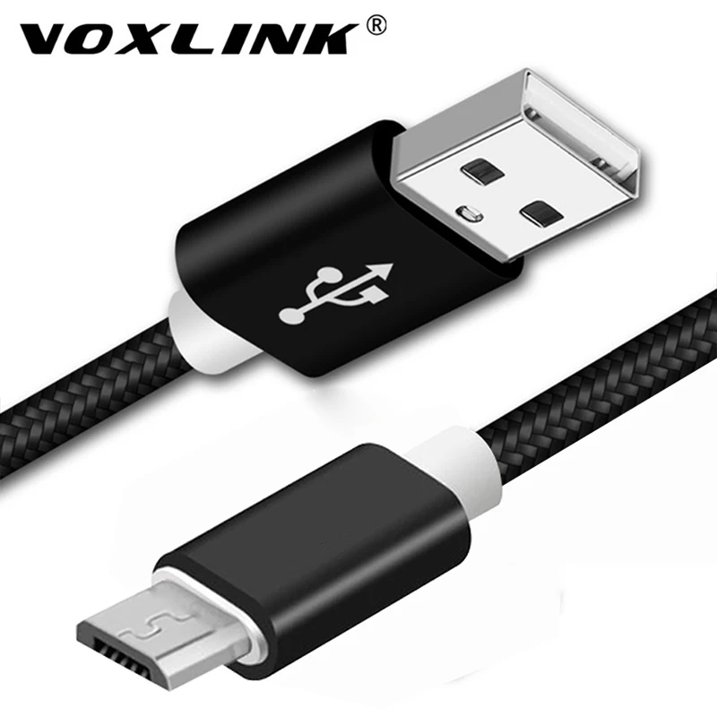 VOXLINK Micro USB кабель 2.4A Быстрый кабель синхронизации данных и зарядки для samsung huawei Xiaomi LG Andriod Microusb Кабели для мобильных телефонов