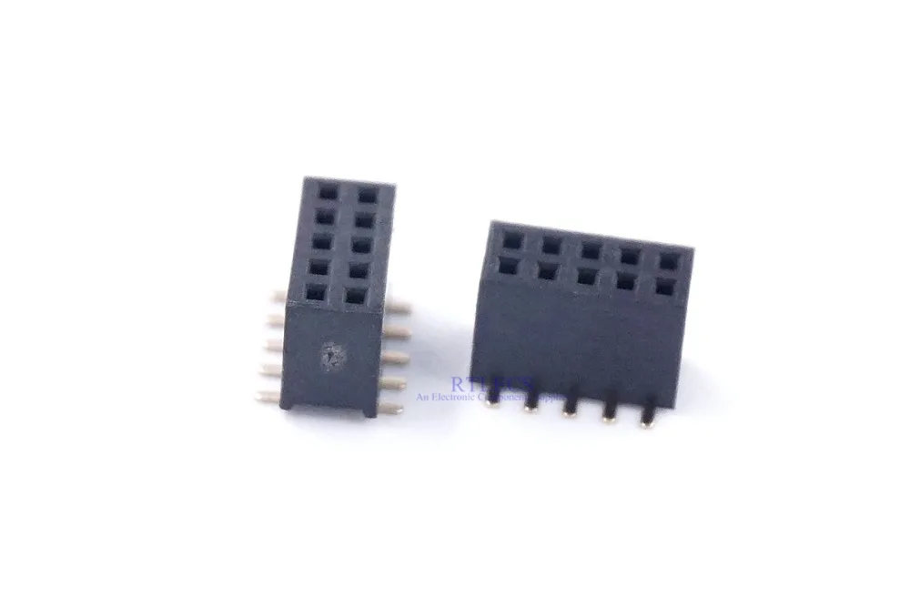 1000 шт. 2x5 P 10 pin 1,27 мм Шаг штыревой разъем-розетка двухрядная SMT прямая печатная плата поверхностного монтажа Соответствует rohs, не содержит