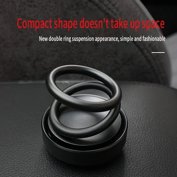 

Solar double ring magnetic levitation vehicle fragrance automatic rotation suspension vehicle perfume creative vehicle perfume