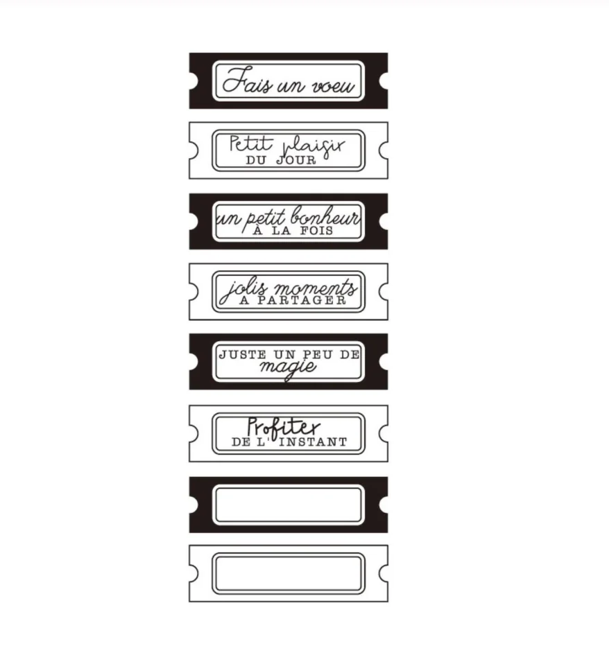 H 6X15 CM Французский прозрачный силиконовый штамп/печать для DIY скрапбукинга/фотоальбом декоративный прозрачный штамп A3112 - Цвет: H 6X15 CM