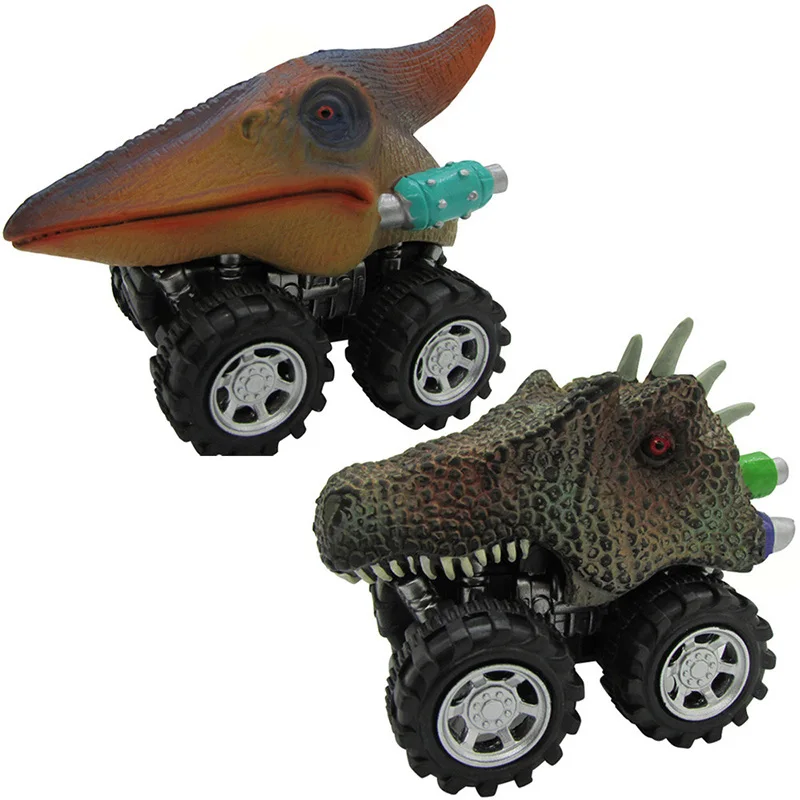 1 Pcs Novelty Mini Dinosaur Animal Pull Back Cars Model Friction Powered Diecast Vehicles Play Set 5