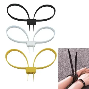 

5PCS Nylon Police Handcuffs Double Flex Cuff Disposable Restraint Zip Tie Cuff