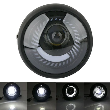 

12V Headlight 7W Round Lamp Bulbs High Low Beam 6500K Parts Accessories