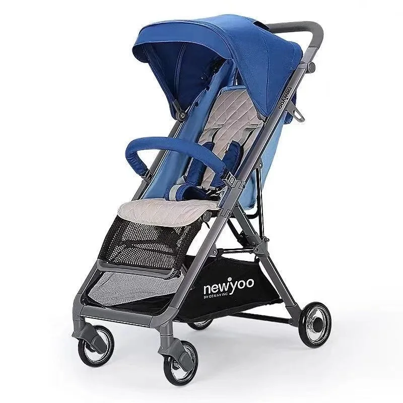 Blue plus 5,7 кг легкая коляска портативная складная детская коляска высокий пейзаж Горячая мама детская прогулочная коляска - Цвет: Blue plus