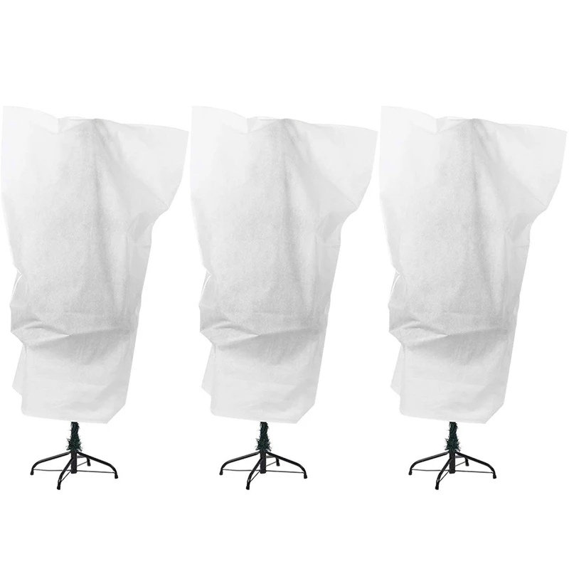 

3-Piece Winter Drawstring Plant Cover - Warm Plant Protection Bag, Frost Cloth Blanket to Protect Fruit Tree Pot Plants From fre