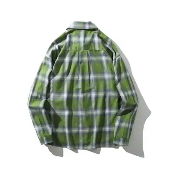 

Camisas Men's shirt Summer Fashion Casual Lapel Print Long Sleeve plaid Shirt streetwear Tops Blouse Men hawaiian shirt chemise