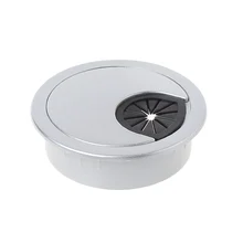 Прямая поставка 60 мм компьютерный Настольный пластиковый кабельный ящик стол провод Выход Круглый порт отверстие крышка